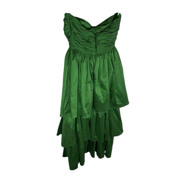 Lovers and Friends Michie Strapless Maxi Dress Tiered Ruffle Party Green Size XS - Picture 11 of 11